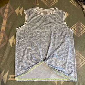 Lucky in Love Blue and White Patterned Top